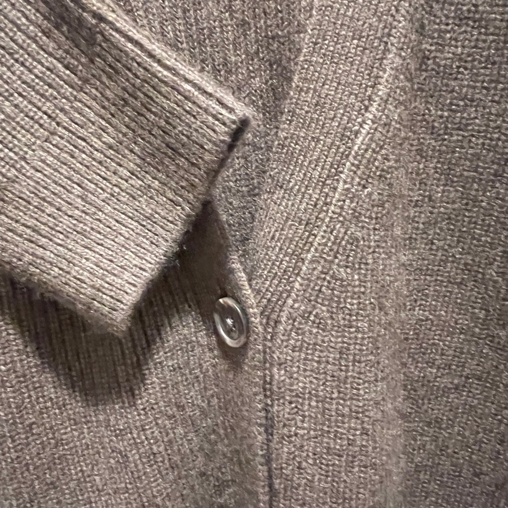 NWOT Quince Brown Mongolian Cashmere Oversized Boyfriend Cardigan Sweater Size S - Picture 11 of 12